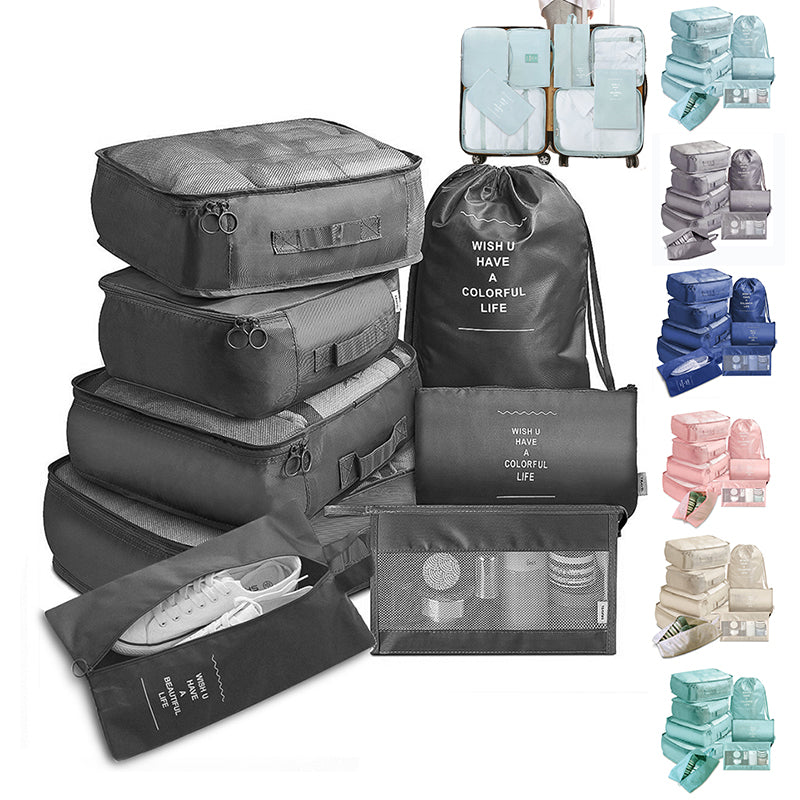8-Piece Travel Packing Cubes – Luggage Organizer Set for Clothes & Accessories