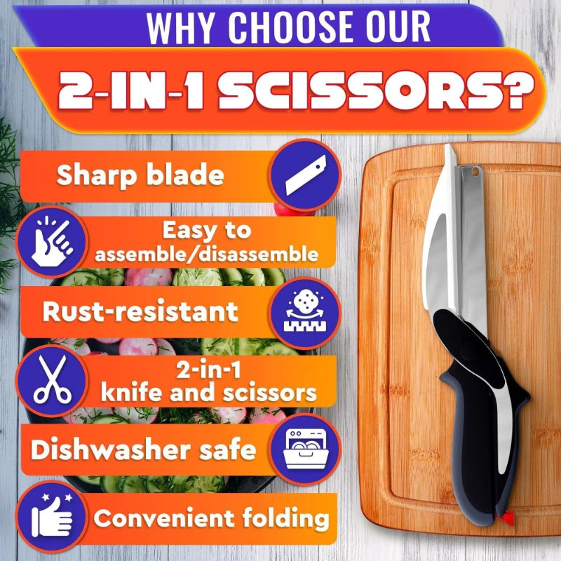 2-in-1 Smart Kitchen Scissors & Food Chopper